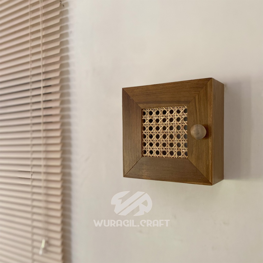 Jtterang Wuragil.Craft - Box Cover Kwh Meter Listrik Mcb Tempat Meteran Listrik Kayu Estetik