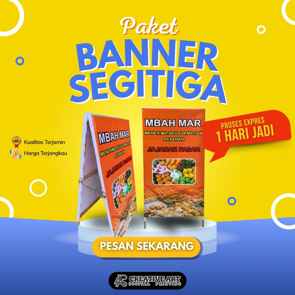 Banner Segitiga Stand Banner Standing Banner Lipat