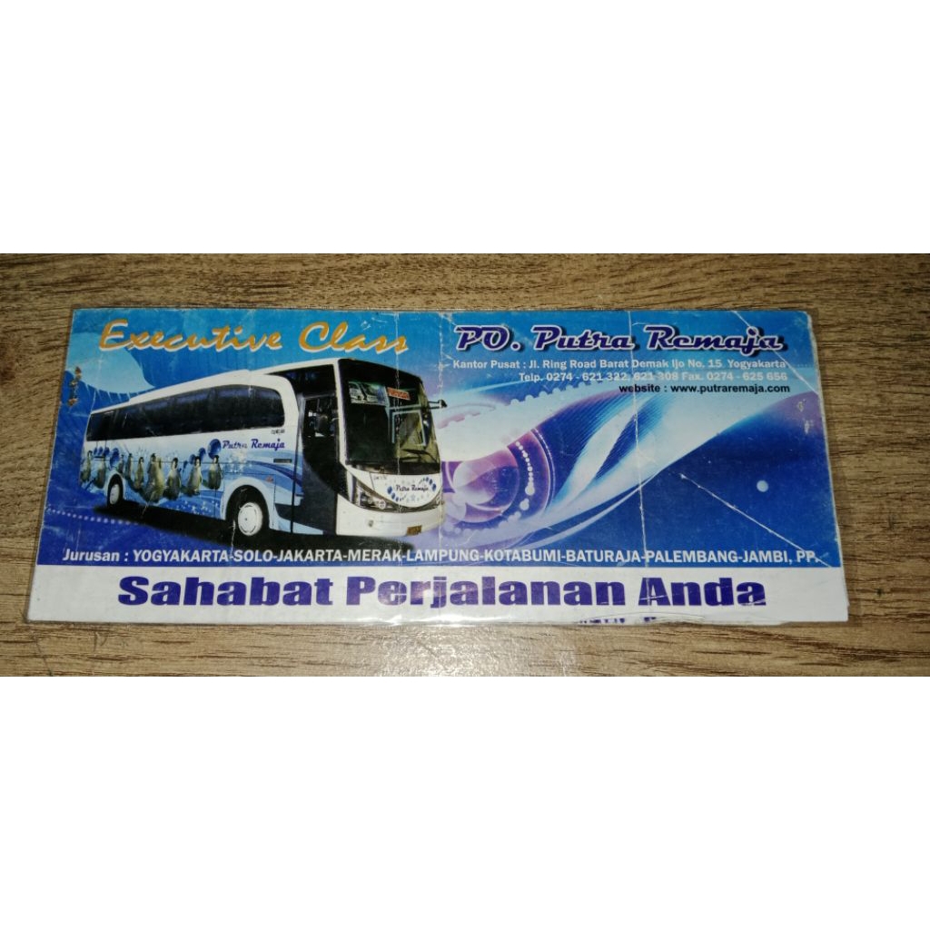 Tiket Bis / Bus jadul lawas