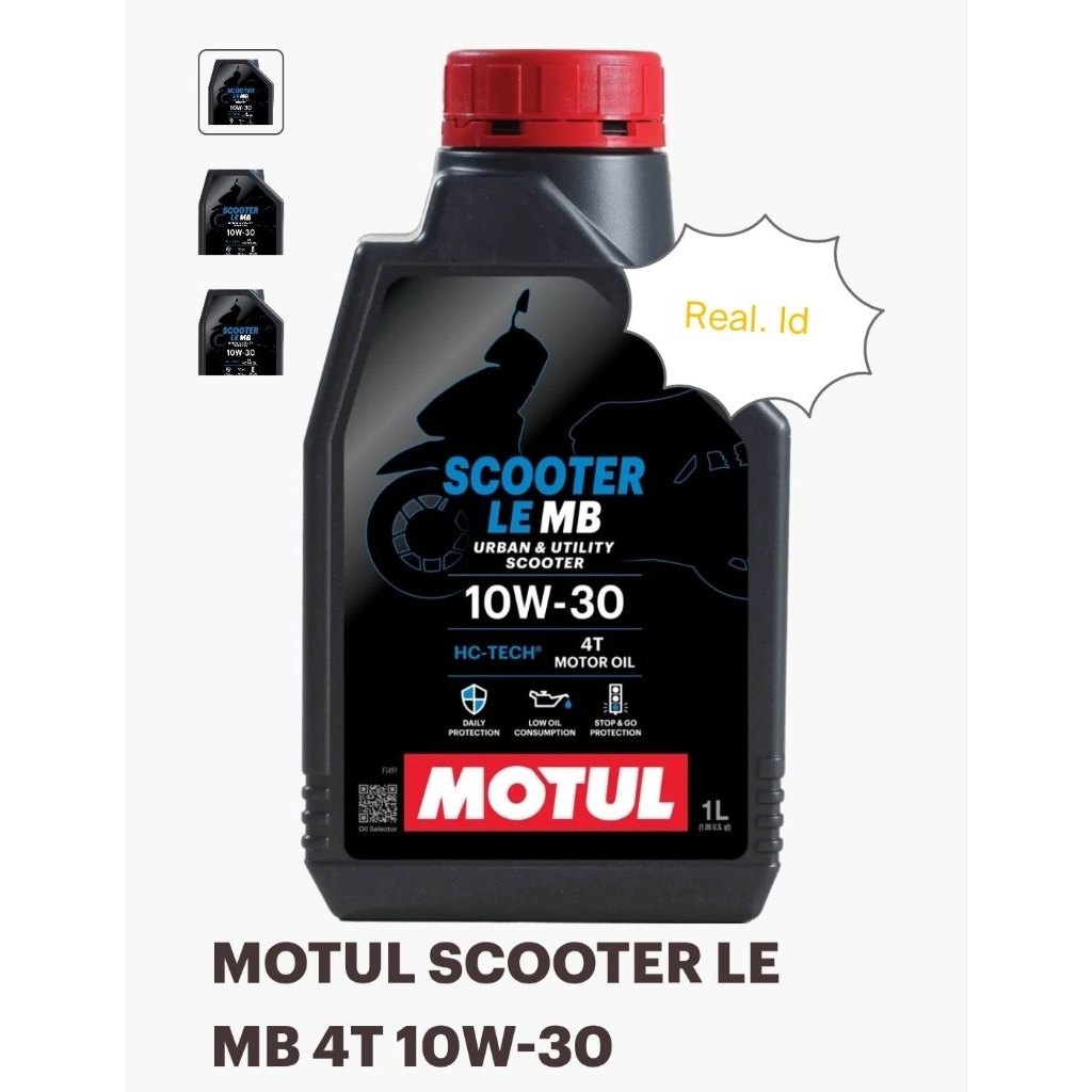 Oli Mesin Motul Scooter Lee matic 10-30w 1Ltr For Genio/Vario 110/125/150/160/PCX 150/160/Adv 2018-2