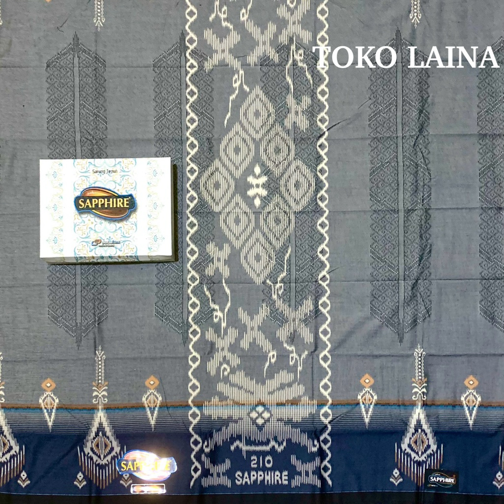 Sarung Sapphire CCT Timbul Kembang GOLD Original