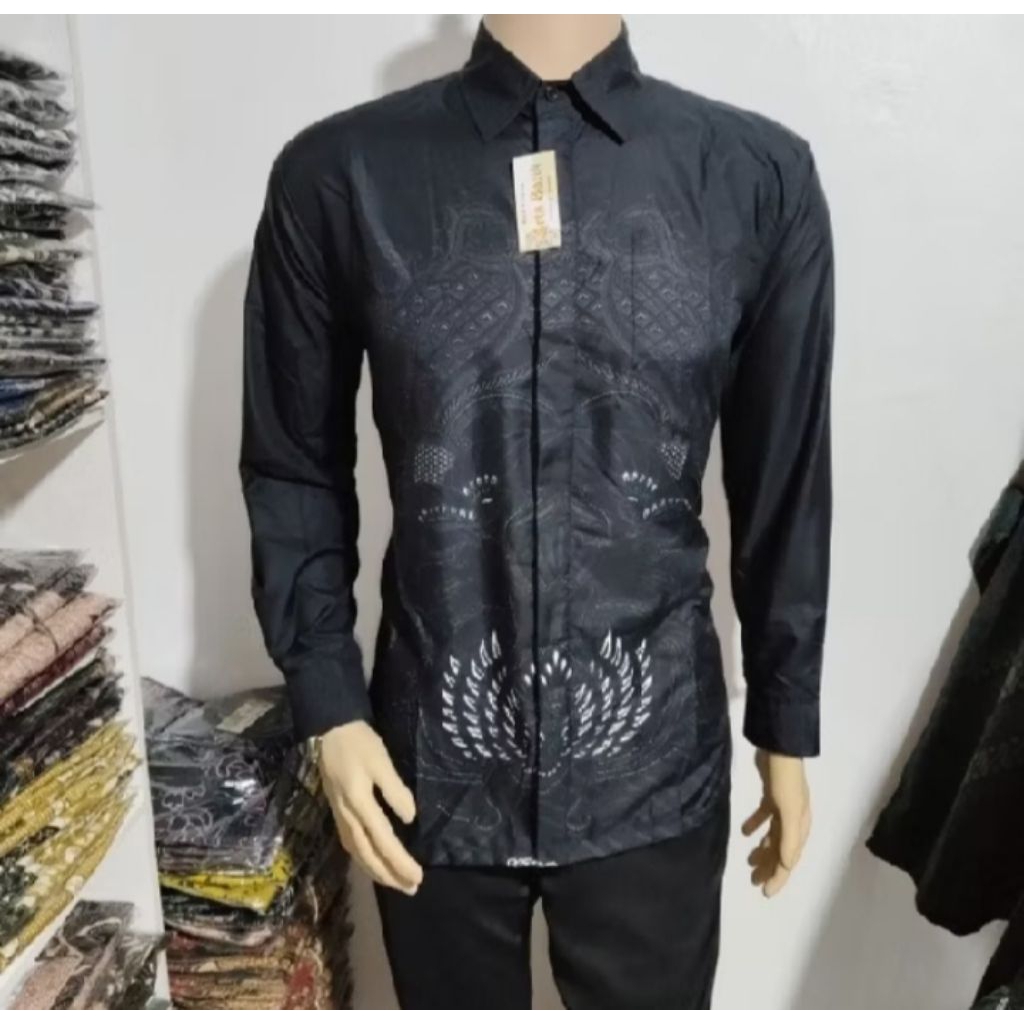 KEMEJA BATIK PRIA LENGAN PANJANG PREMIUM  BAHAN LEMBUT BERKUALITAS ELEGHANT SIZE M L XL XXL