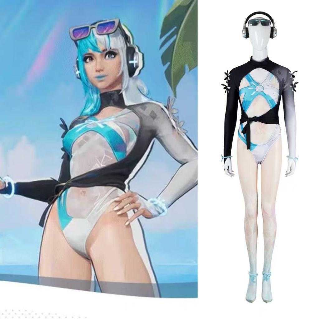 Sexy Woman Luna Snow Swimsuit Cosplay Costume Woman Anime Costumes Coat Bodysuit Full Set Role Play 