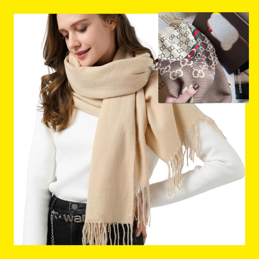 Syal Scarf Winter Bee Cashmere Pashmina