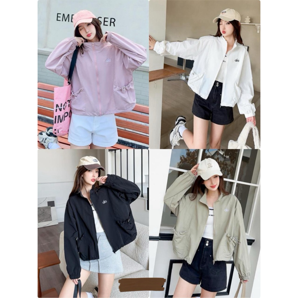 JAKET WANITA BAHAN PARASUT MOTIF AL0 IMPORT