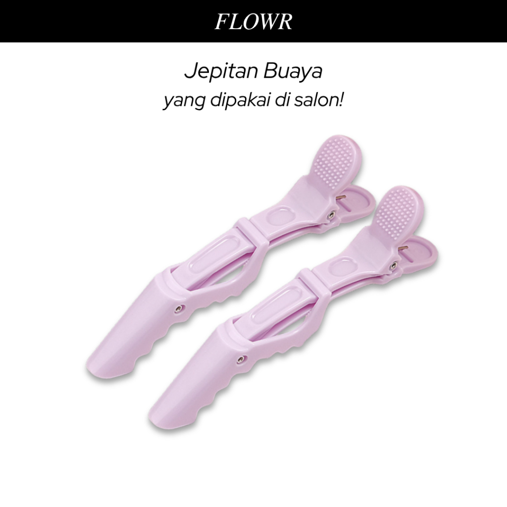 FLOWR Crocodile clip 2 PCS Aligator Clip Rambut Mandi Korea Viral China jepitan rambut jepitan poni 
