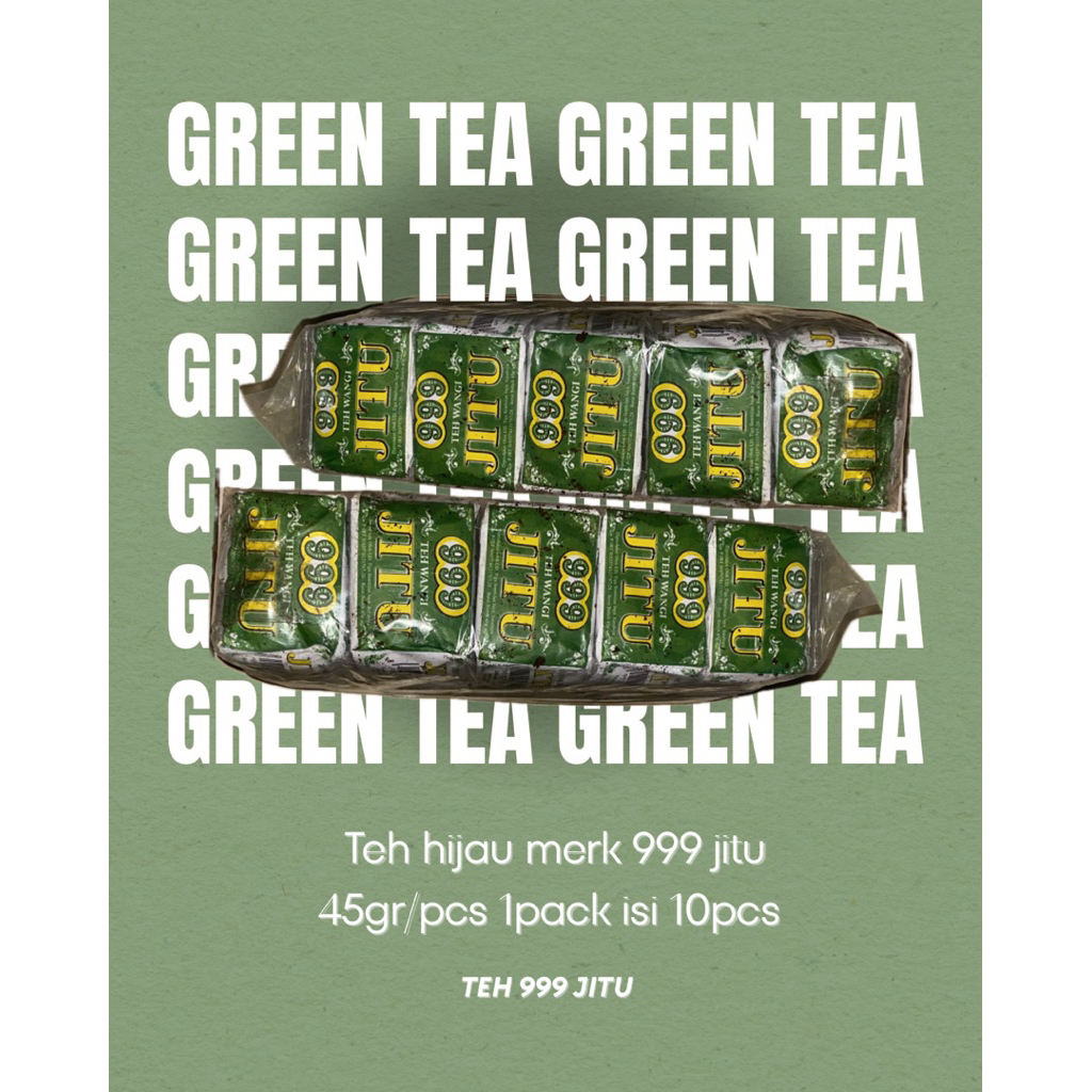 Teh Hijau 999 Teh Wangi Cap Tiga Sembilan 45gr/pcs 1slop isi 10pcs