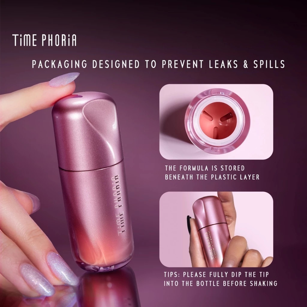 TIME PHORIA - Pandora Cheek Liquid Blush 5G Blush On Waterproof Cream Blush Longlasting Highly-Pigme