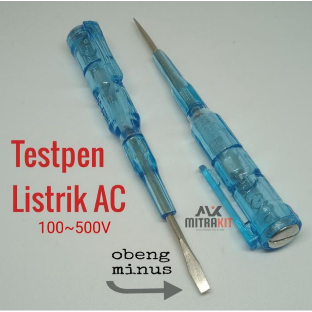 Tespen Listrik AC PLN obeng Tespen AC 100V -500VAC panjang 12.5cm