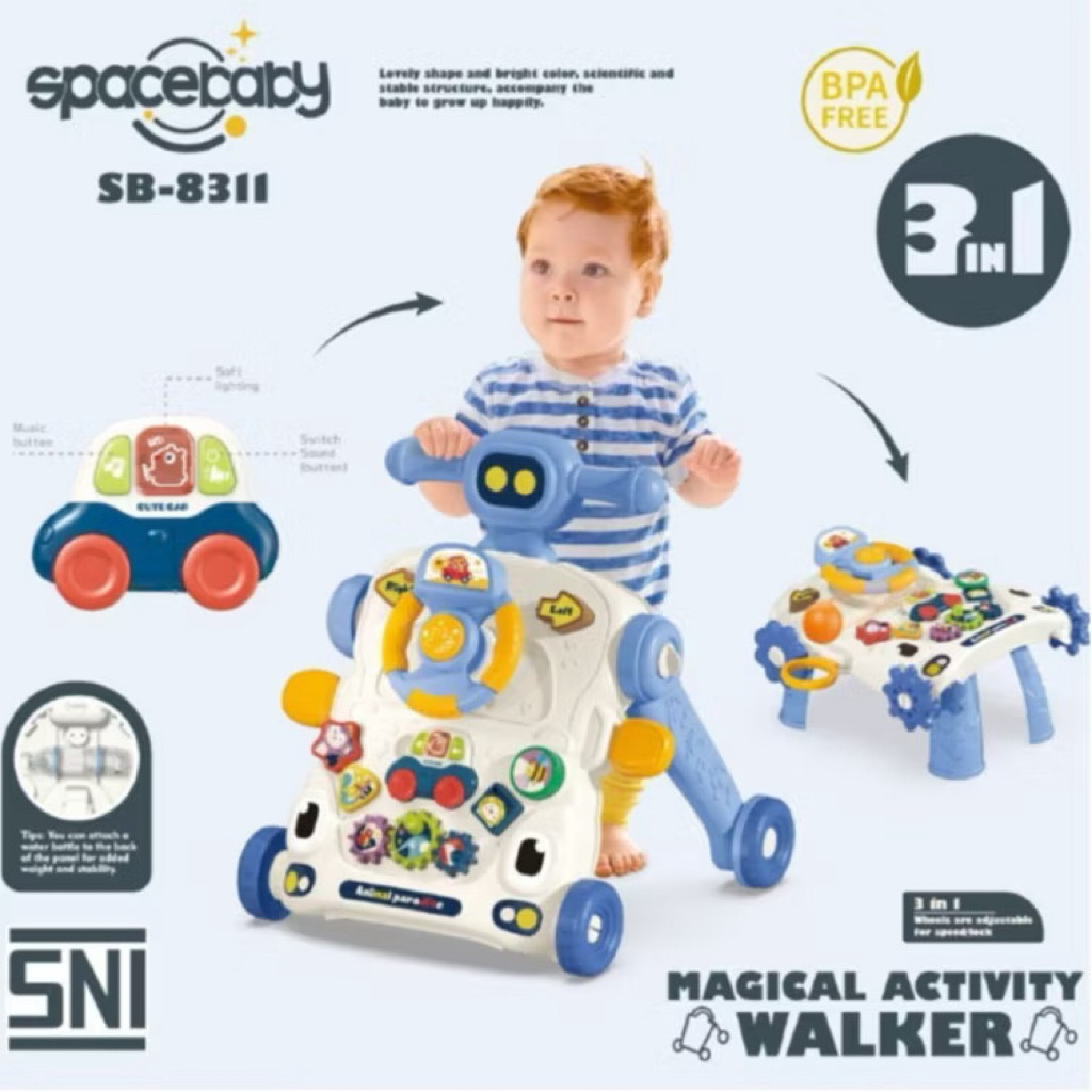 Space baby SB801 / SB 801 SB8111 SB 8111 SB8311 push walker 3in1 sepeda 3in1