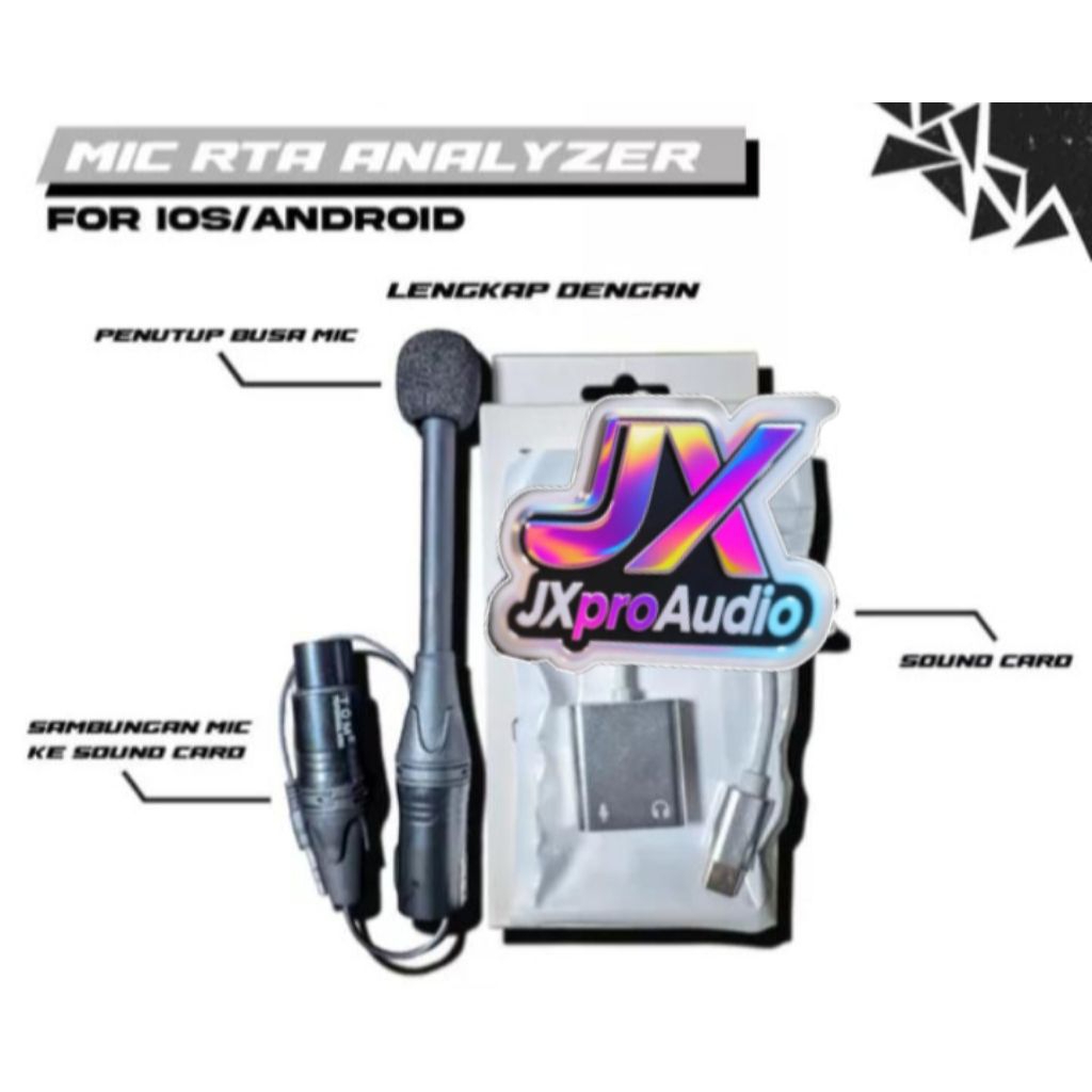 Mic buat RTA real time analyzer untuk Android Tipe C dan Ios Iphone / mic RTA/mic pengukur frekuensi
