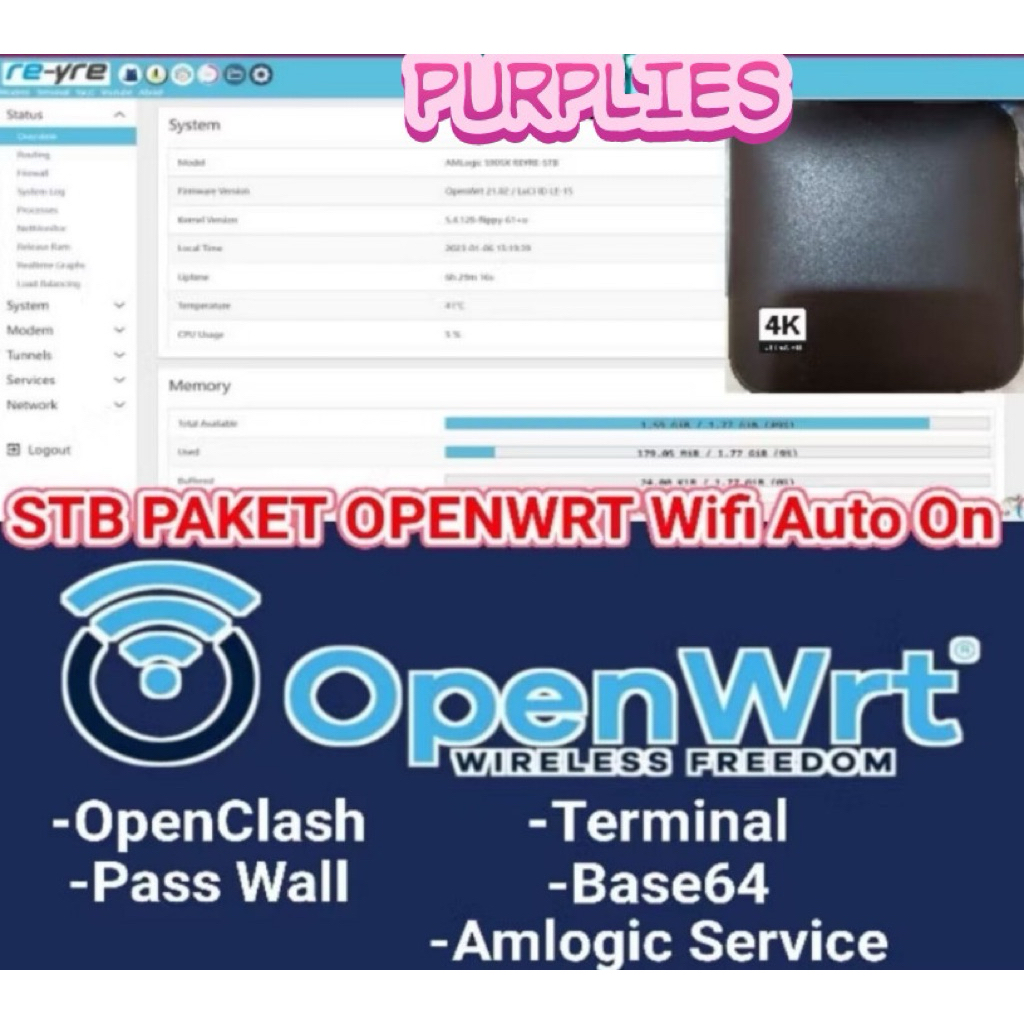 Termurah OPENWRT Devices Alat Networking Paket STB Full App Services