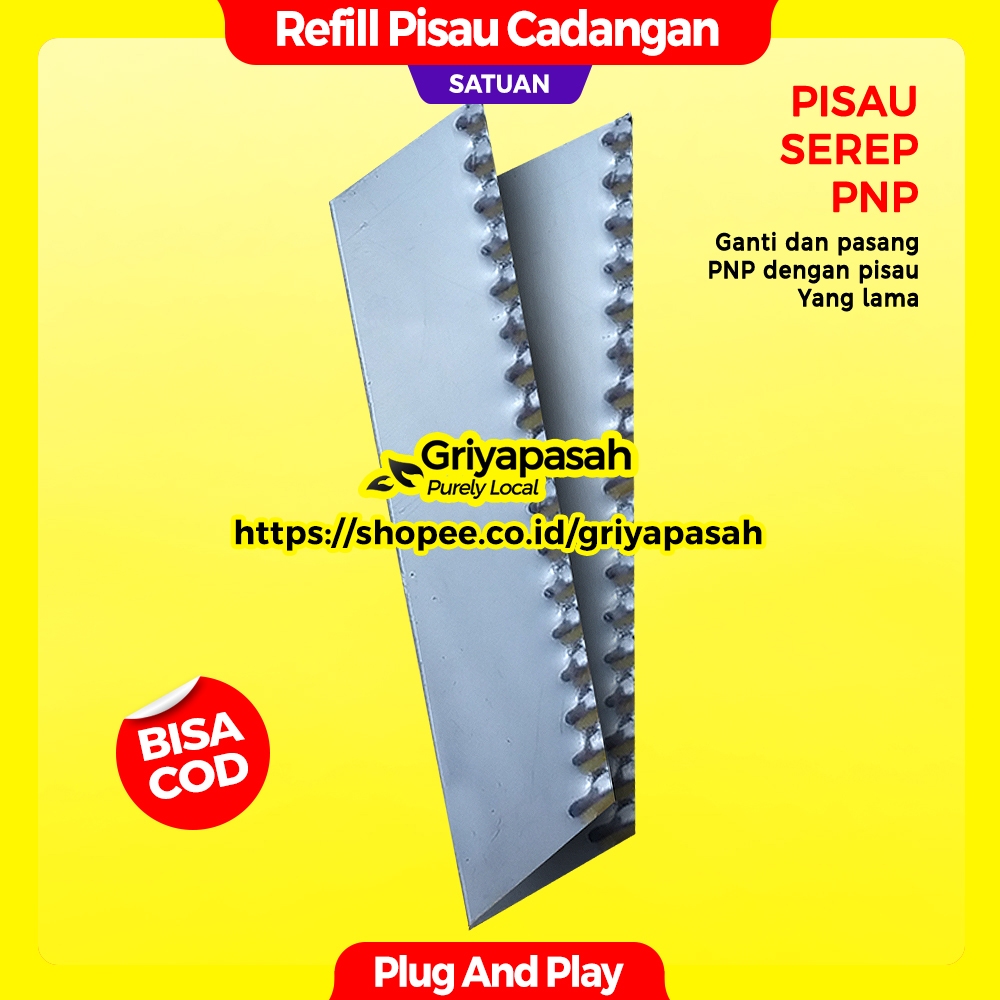 GRIYAPASAH Pisau Refill Cadangan Bergelombang - Pengiris Keripik