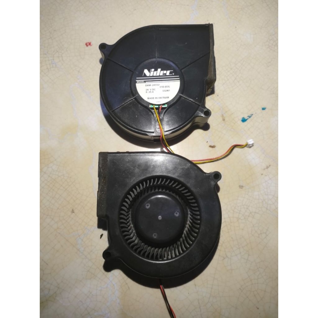 kipas keong NIDEC DC 24v-0.25A sudah hidup