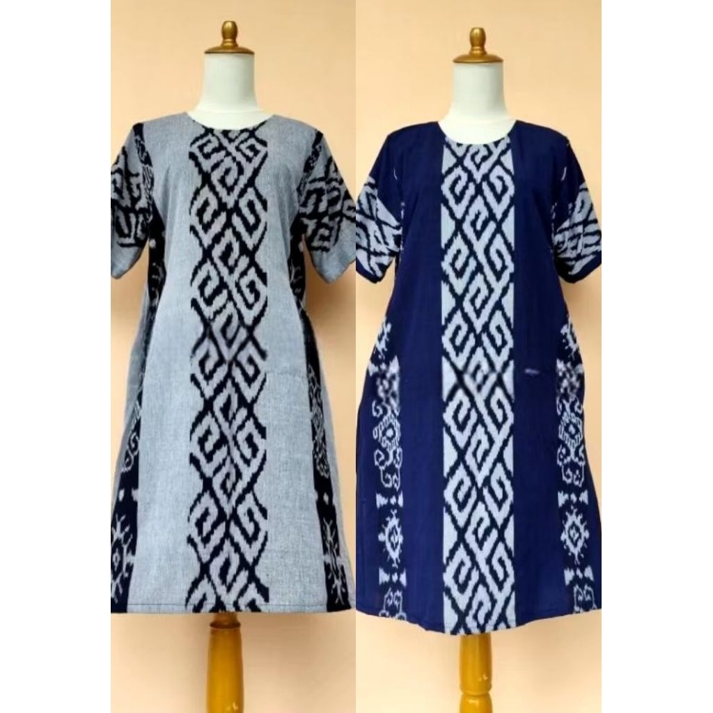 Baju Tenun Wanita - Tunik Tenun - Baju Tenun Kondangan - Baju Tenun