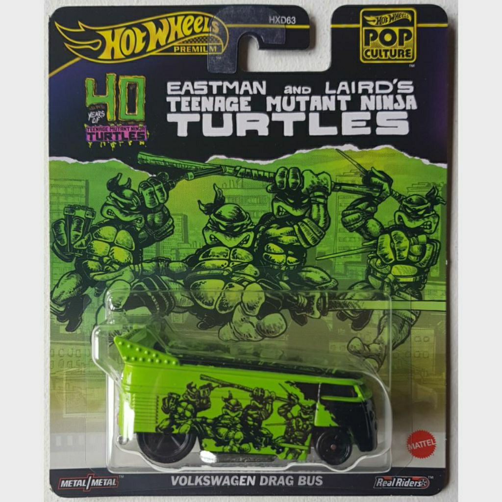 HOT WHEELS PREMIUM VOLKSWAGEN DRAGBUS NINJA TURTLE