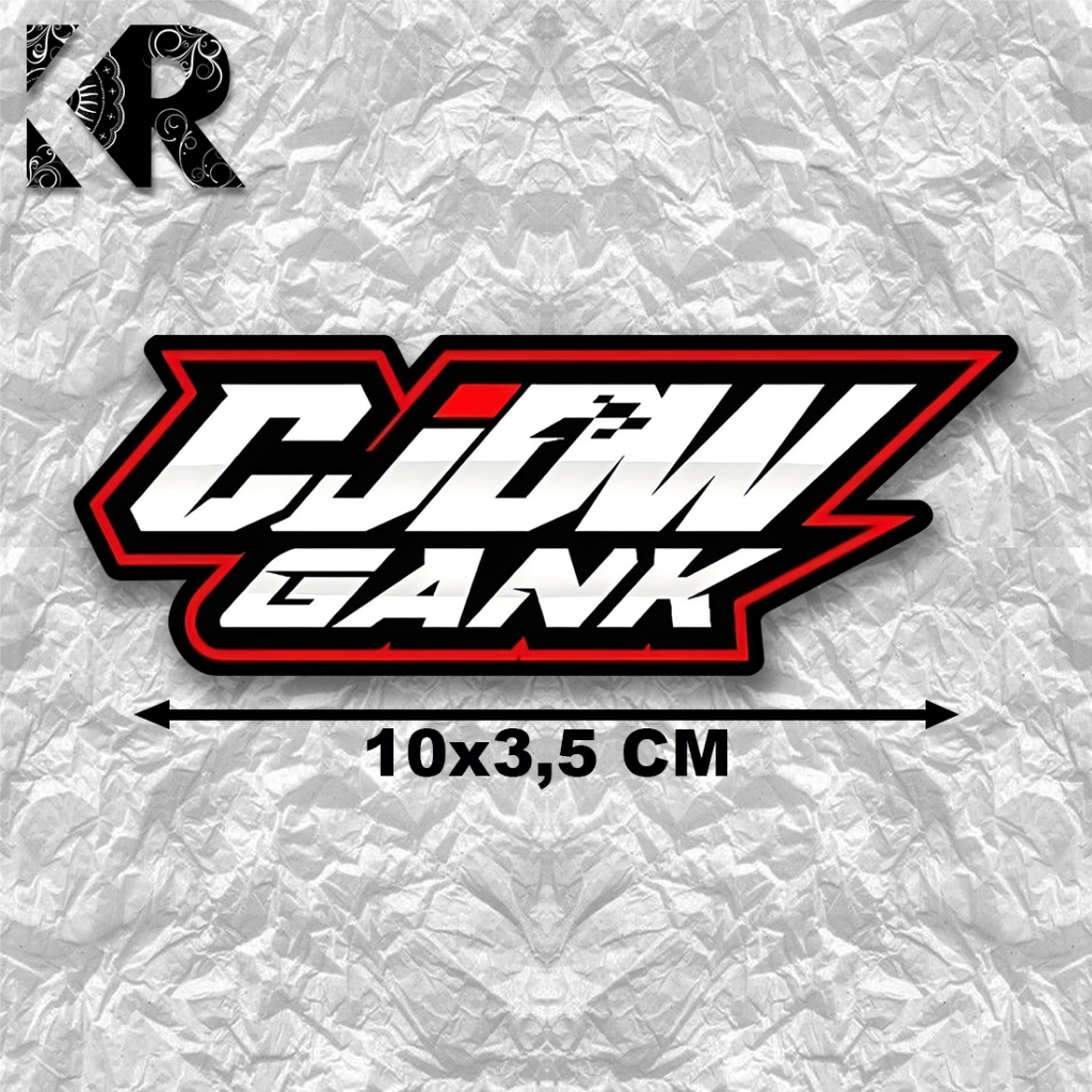 Stiker CJDW Gank | sticker aksesoris variasi | Sticker racing motor mobil KR STORE