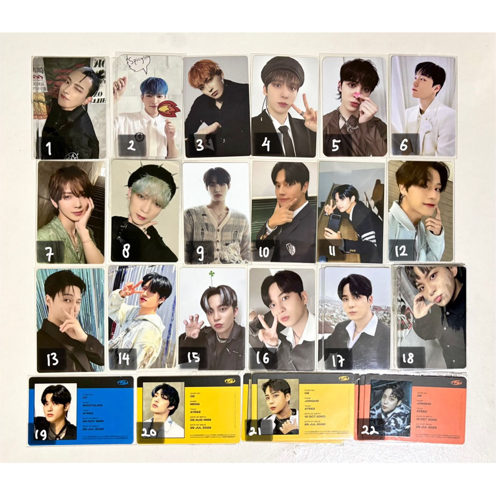 Photocard (pc) Album Ateez Hongjoong Seonghwa Yunho Yeosang Wooyoung Jongho Fever Epilogue Turbulenc