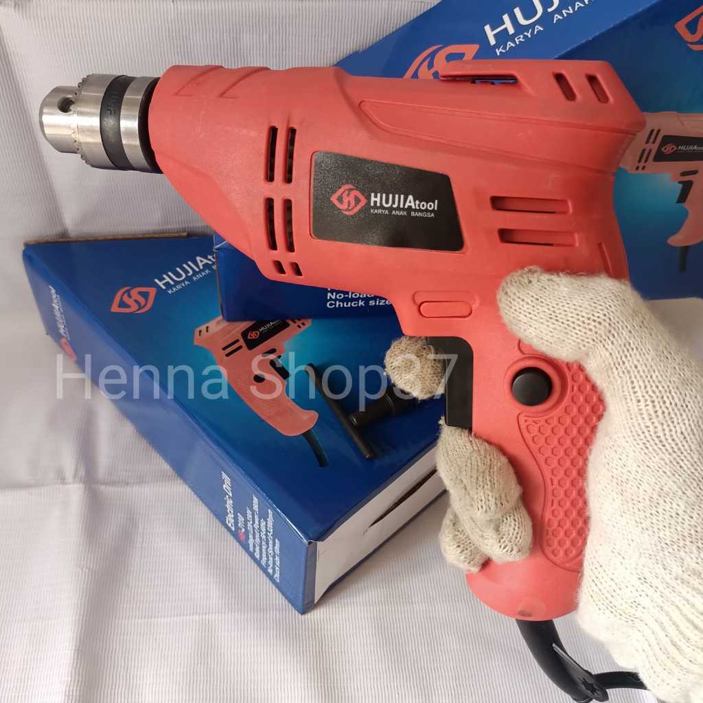 Mesin bor listrik 10mm hujia hb2110 bor tangan bisa bolak balik