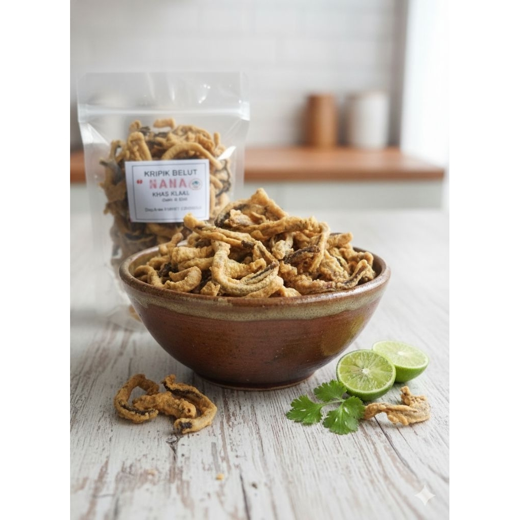 kripik belut goreng khas klaten 1kg