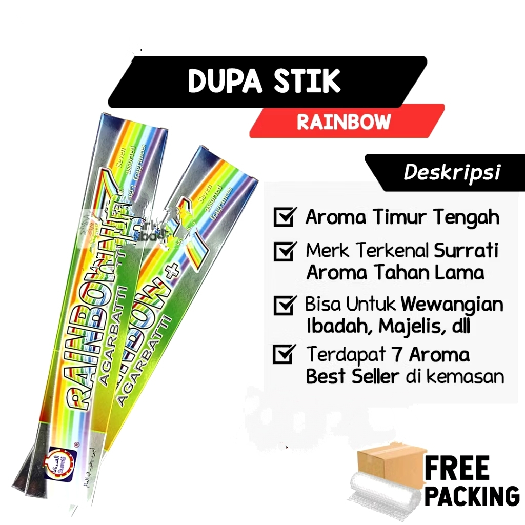 Dupa Stick Rainbow 7 Aroma Asli Indonesia