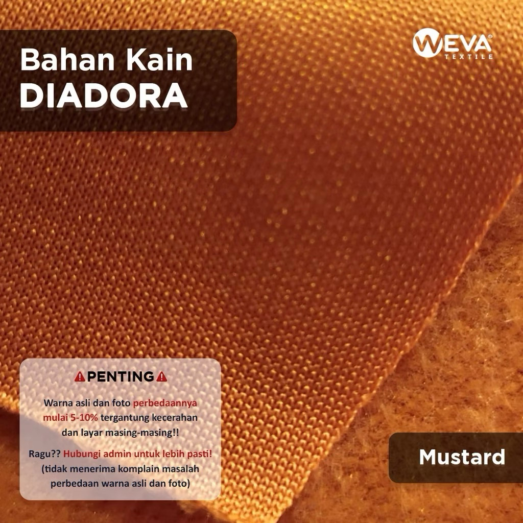 Bahan Kain Diadoraa Taiwan Kain Jaket & Celana Olahraga Mustard