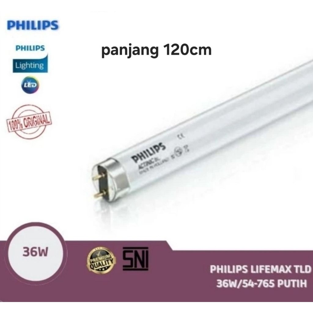 Lampu Neon 36 watt panjang philips