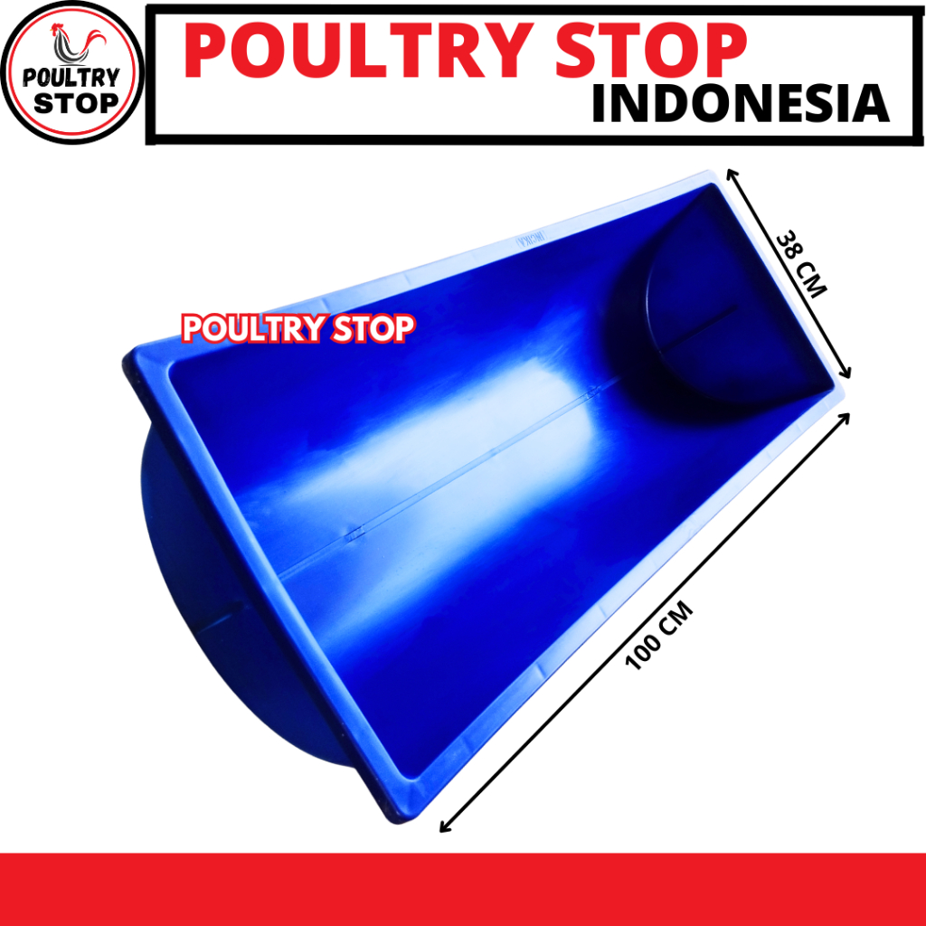 TEMPAT PAKAN KAMBING BIRU - Tempat Makan Kambing - Wadah Pakan Kambing - Palung Pakan Kambing Domba