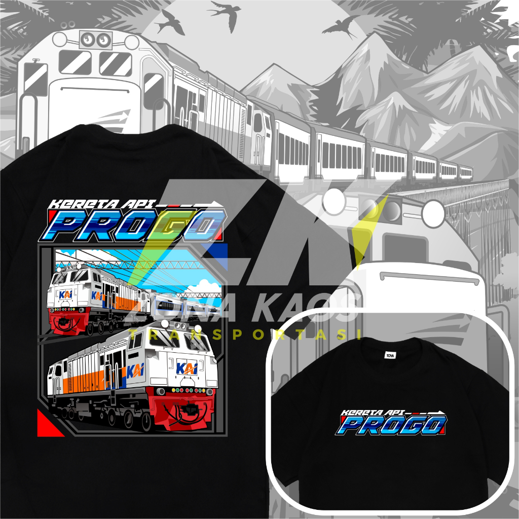 ( FREE STIKER ) KAOS KERETA API PRAGO KAI ANAK DAN DEWASA - BAJU KERETA API KAI ANAK DAN DEWASA