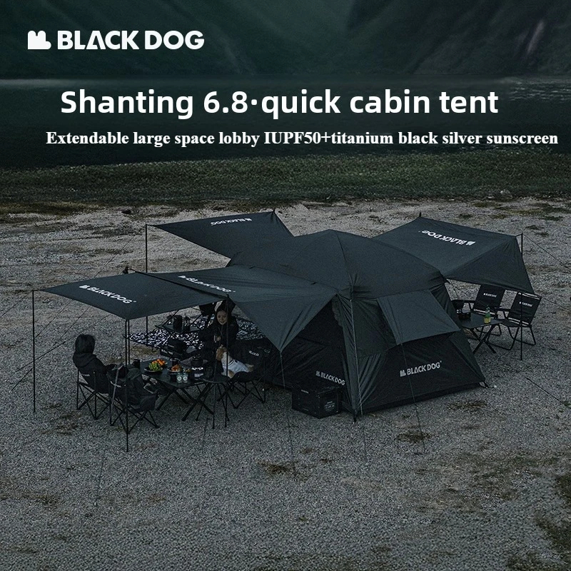 Tenda BLACKDOG Shanting 6.8 Tenda Glamping BLACKDOG kapasitas besar harga TERMURAH kualitas MEWAH