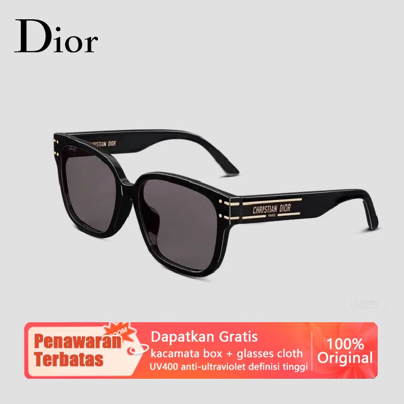 Kacamata Hitam Dior Original 100% wanita SIGNATURE sf7 D2304 Black Anti UV woman black Sunglasses