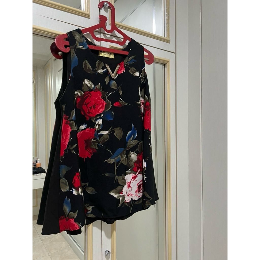 preloved baju atasan wanita motif bunga