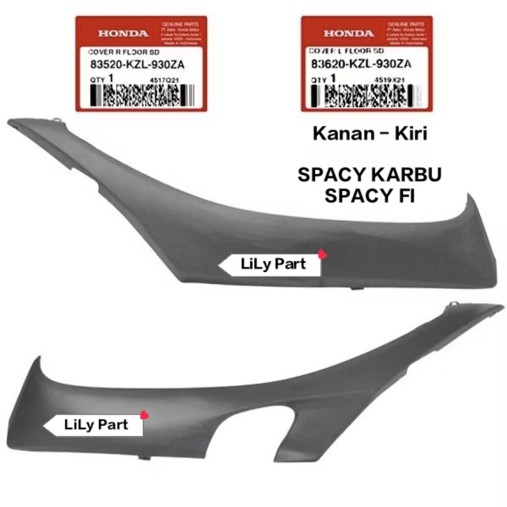 83520-KZL-930ZA 83620-KZL-930ZA Cover Bawah Kanan - Kiri SPACY KARBU / SPACY FI