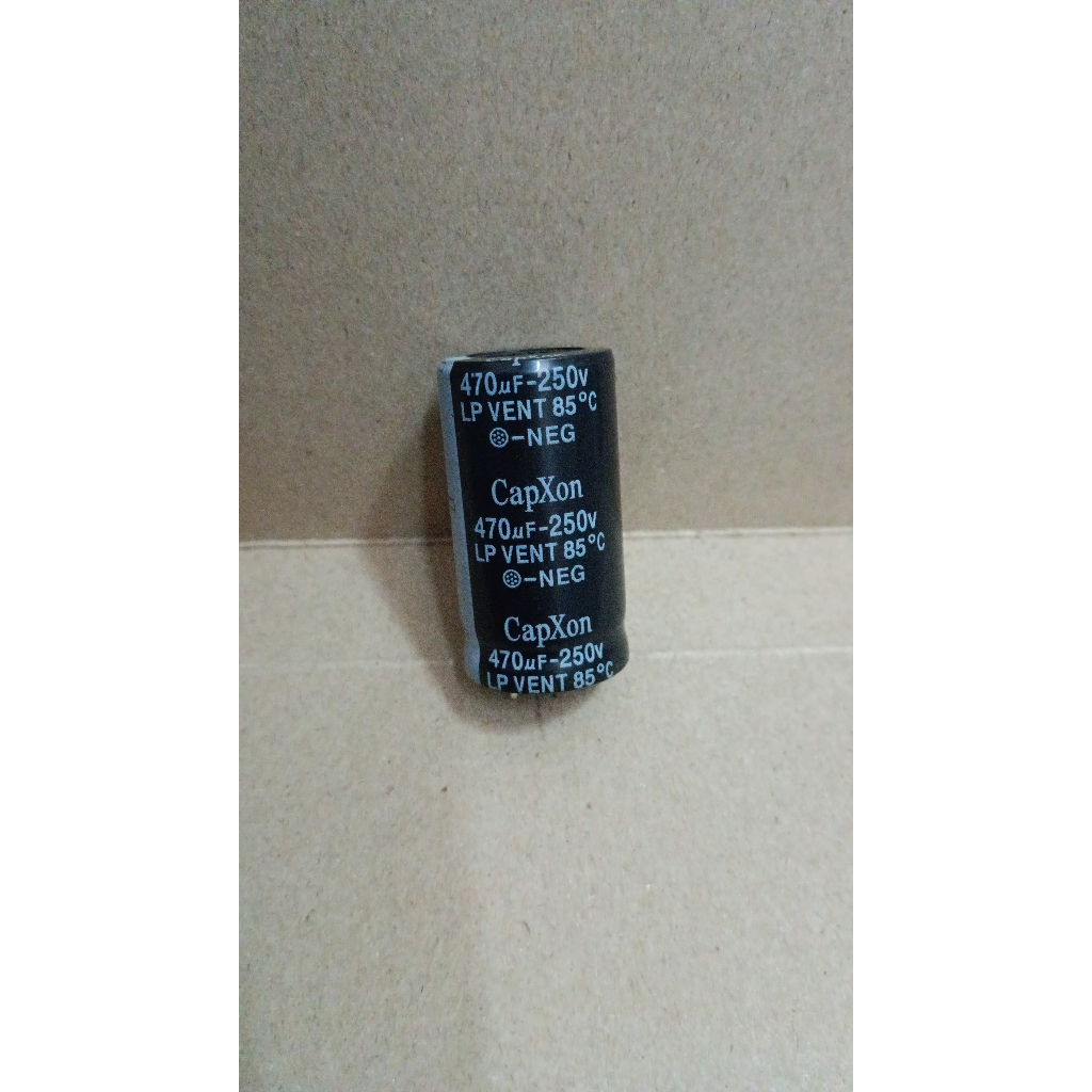 6823 kapasitor elco 470uf 470 uf 250v 250volt 250 volt capxon korea