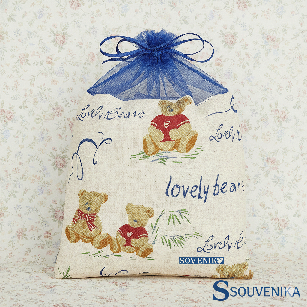 Kantong Tile Souvenir Besar 30x40 cm - Kantong Tile Souvenir Bantal - Hampers - Handuk