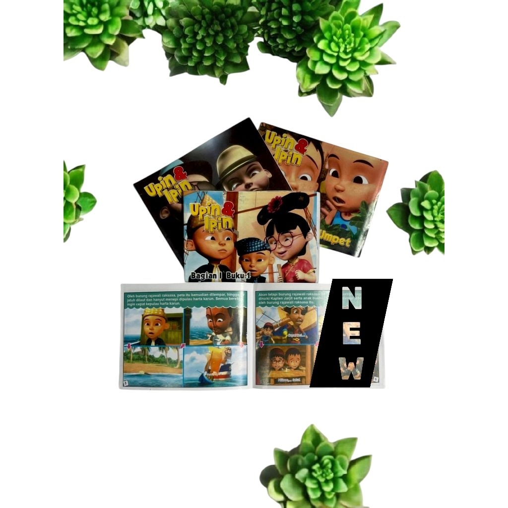 Mainan buku cerita Upin dan Ipin kecil