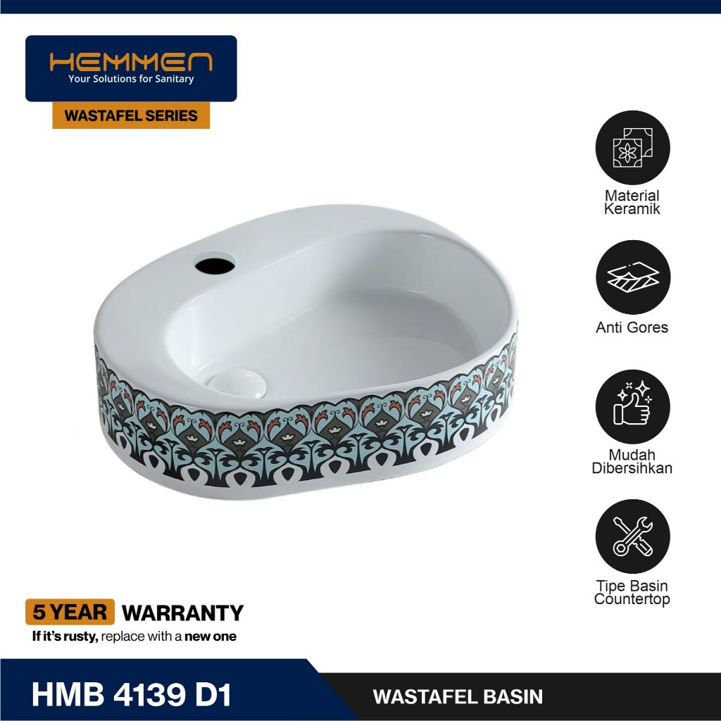HEMMEN - WASTAFEL SERIES - HMB 4139 D1 Wastafel Cuci Tangan