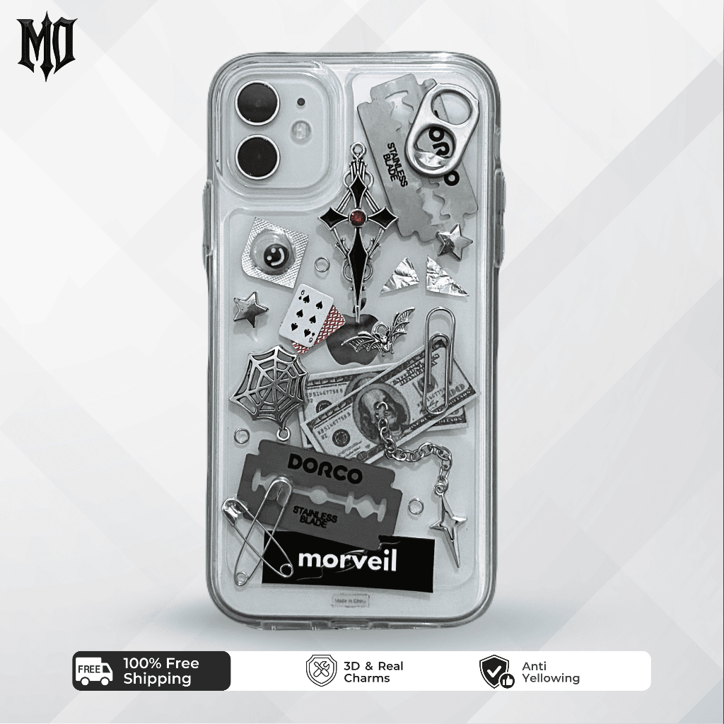 [morveil] Luxe - M4 CASE HP IPHONE ANDROID resin aesthetic keren gothic y2k skena junk