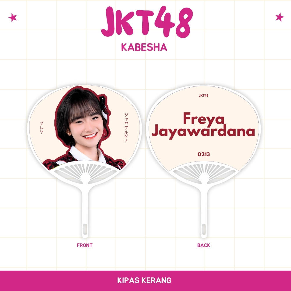 KIPAS TANGAN JKT48 KERANG UCHIWA FAN IDOL JPOP UNOFFICIAL ADEL FREYA ELIN CHIRSTY CYNTHIA FENI FIONY