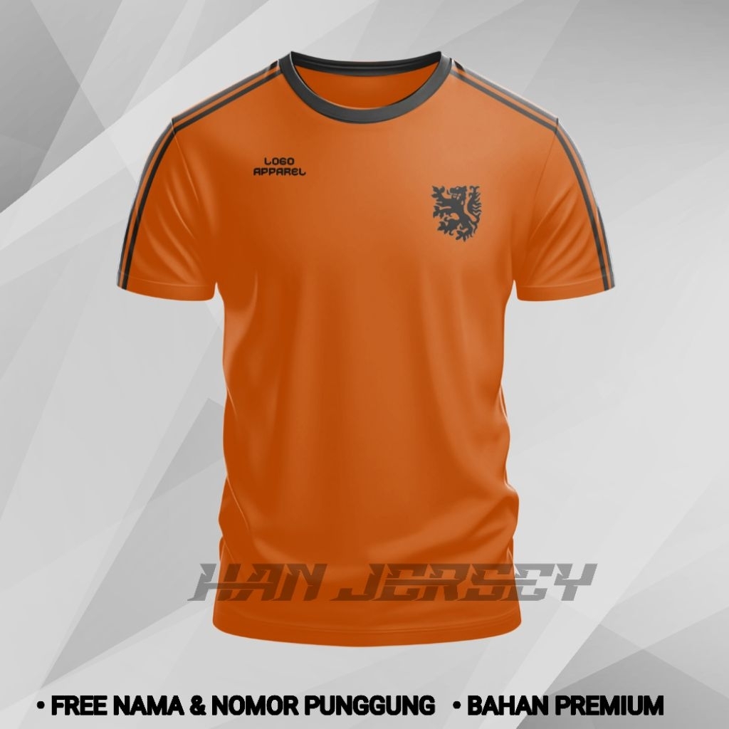 Jersey Belanda 1978 Retro Full Printing