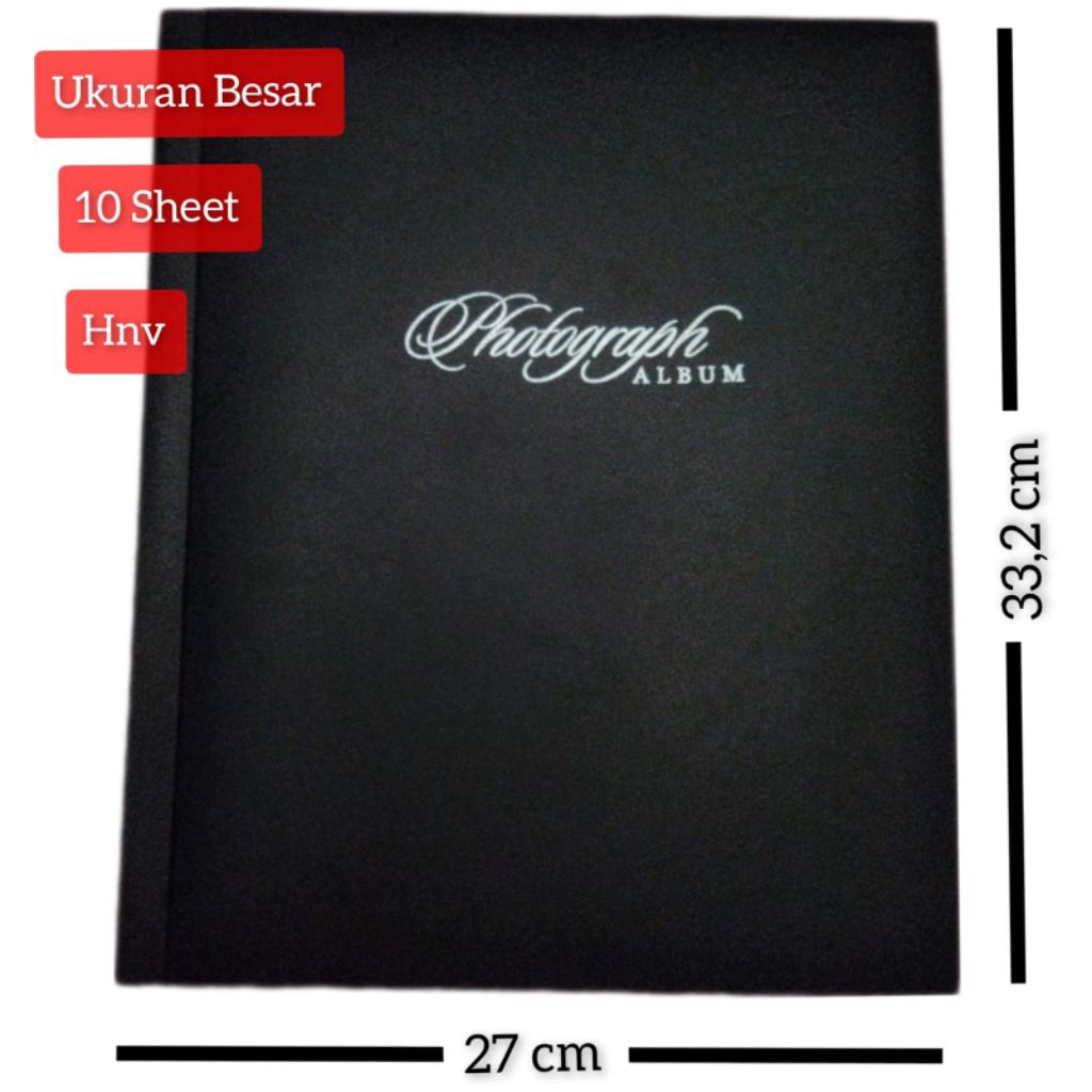 ALBUM FOTO BESAR MAGNETIK BLACK SHEET EDITION 3R 4R 10R