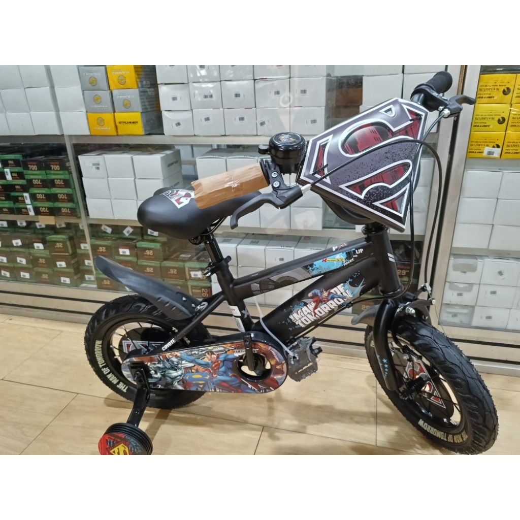 Sepeda anak Element Superman 12inch usia 2 - 4tahun