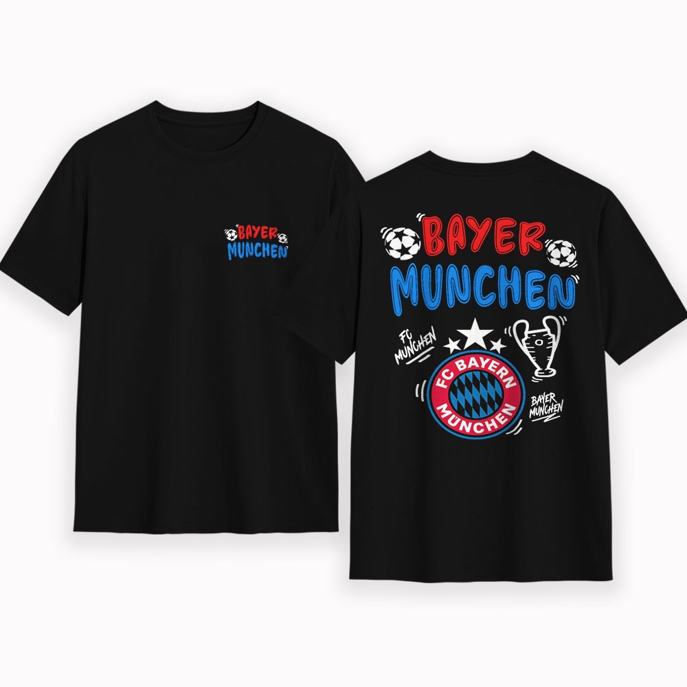 KAOS BAYER MUNCHEN CLUB BOLA ATASAN PRIA WANITA KAOS UNISEX T-SHIRT BAYER MUNCHEN