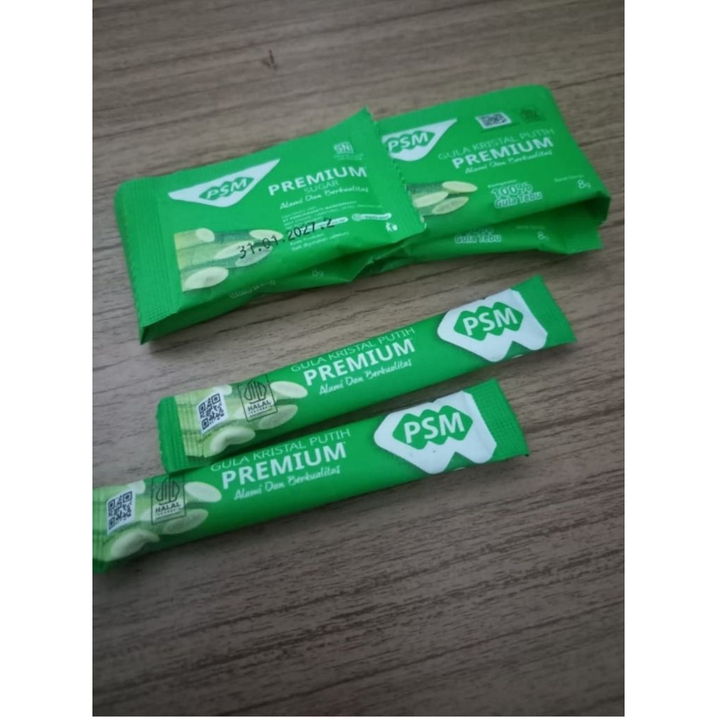 (50 pcs)Gula pasir stick merk PSM 8gr/gula kristal stick premium/100%gula tebu