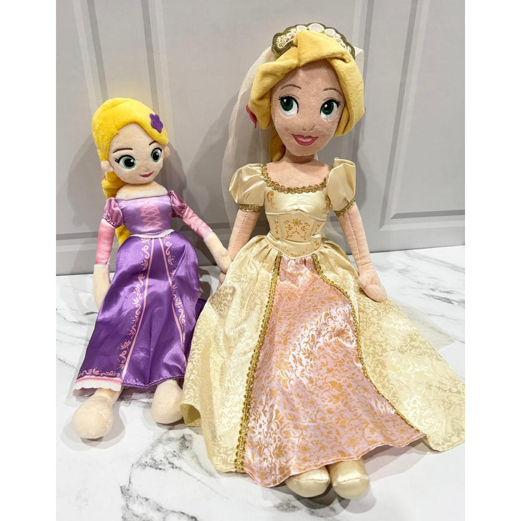 Boneka Plushie Princess Rapunzel Wedding Gown Disney Store & Gaun Ungu T-Arts