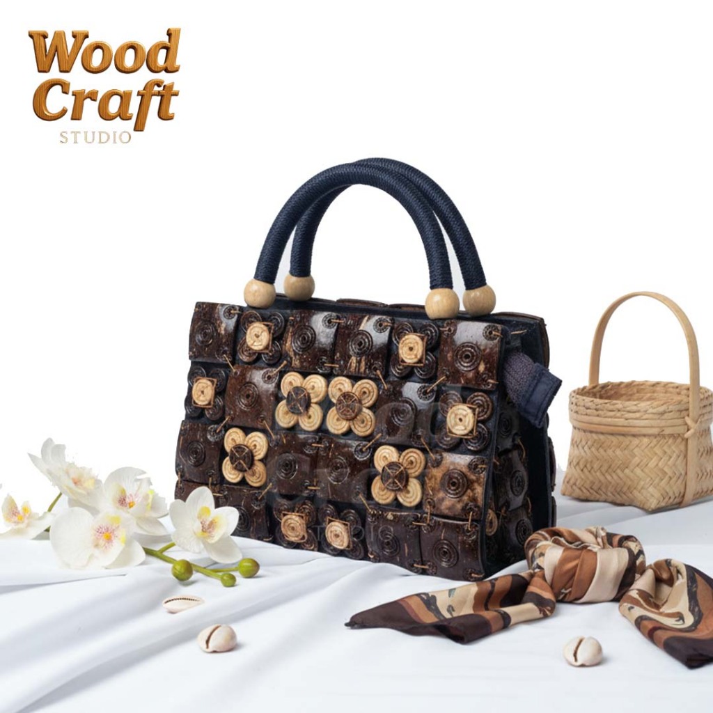 Tas Kerajinan Batok Kelapa untuk wanita/ Tas Tangan/Tas Dompet Mini/Taa Batok
