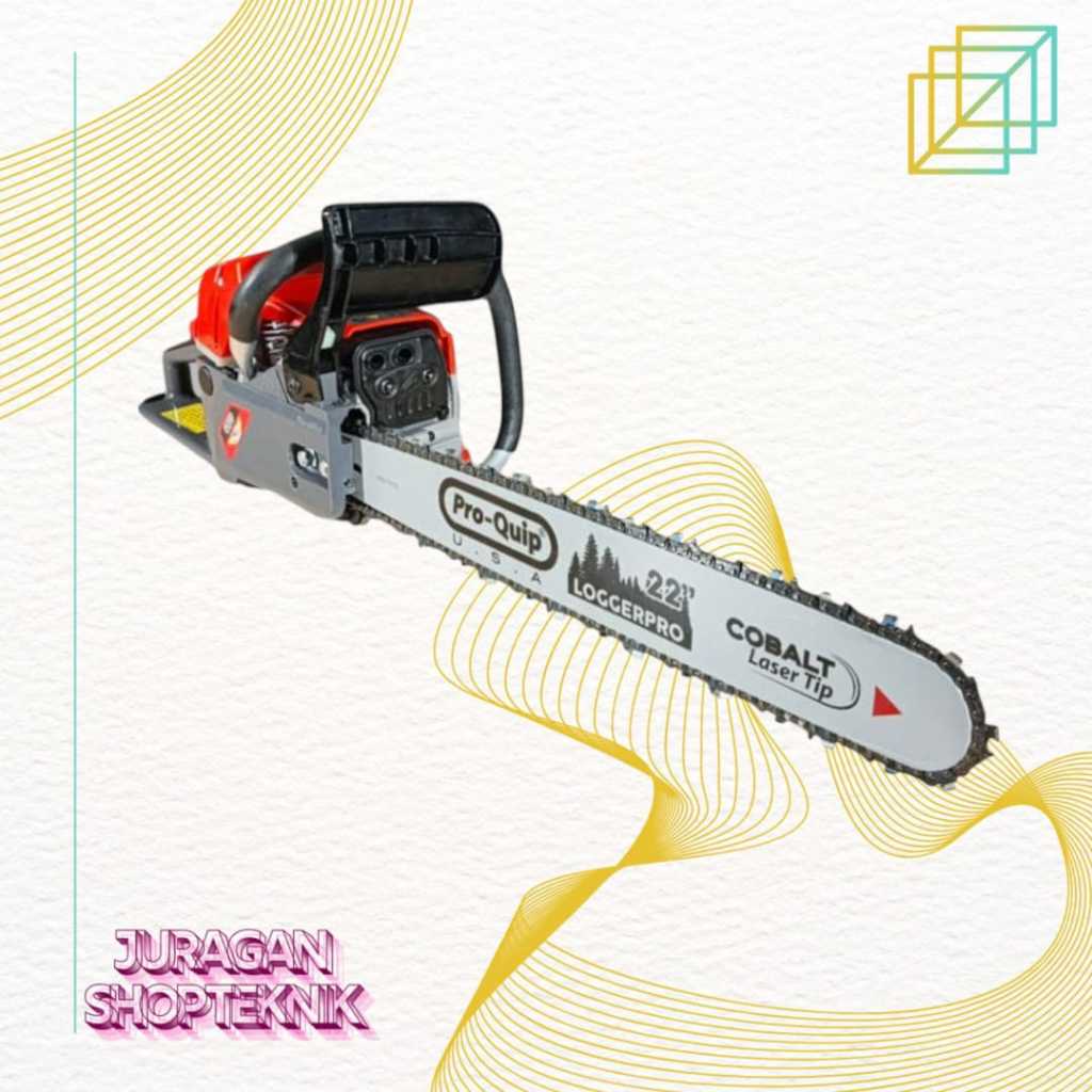 Chainsaw PROQUIP 22" QC6800XP Bar Laser XTREME POWER 2TAK / Mesin Gergaji Kayu Senso