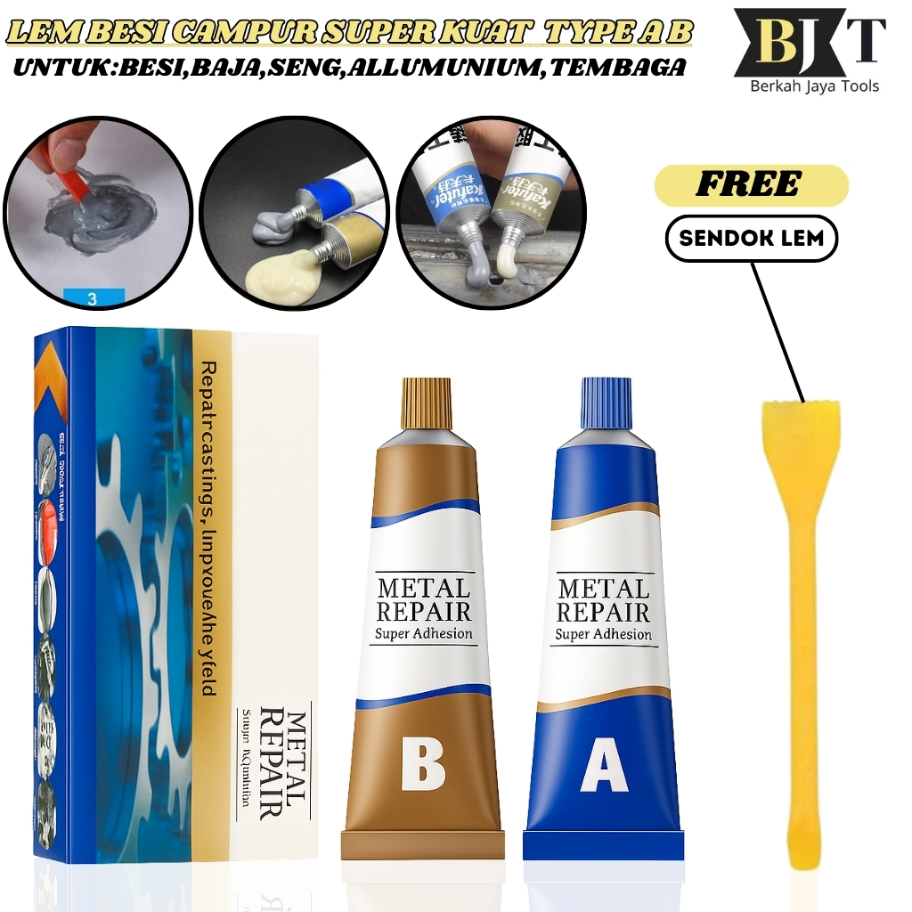 Lem AB Besi Super Kuat Tahan Panas 100g || Lem AB Besi Super Kuat Tahan Panas Untuk Mobil Rumah