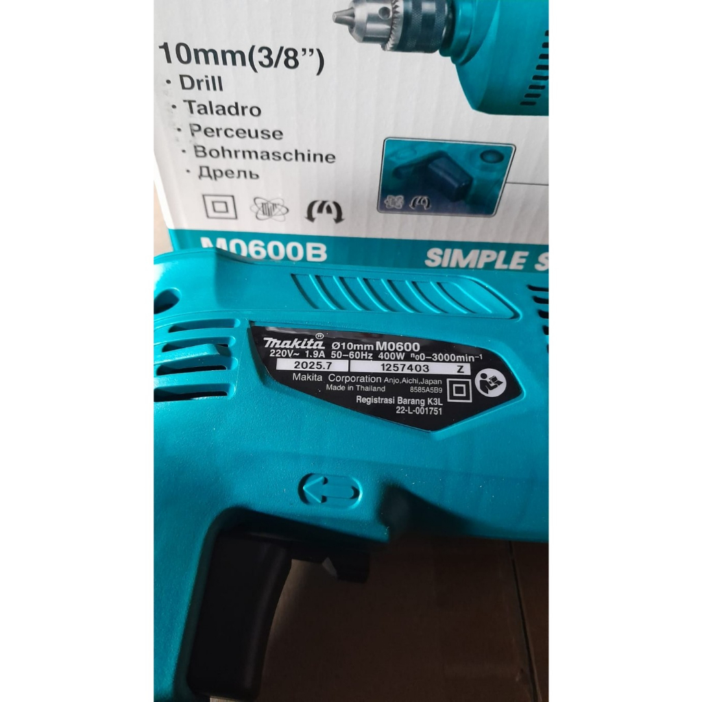 *MAKITA M 0600B* BOR LISTRIK 10 MM MAKITA KEPALA CHUCK