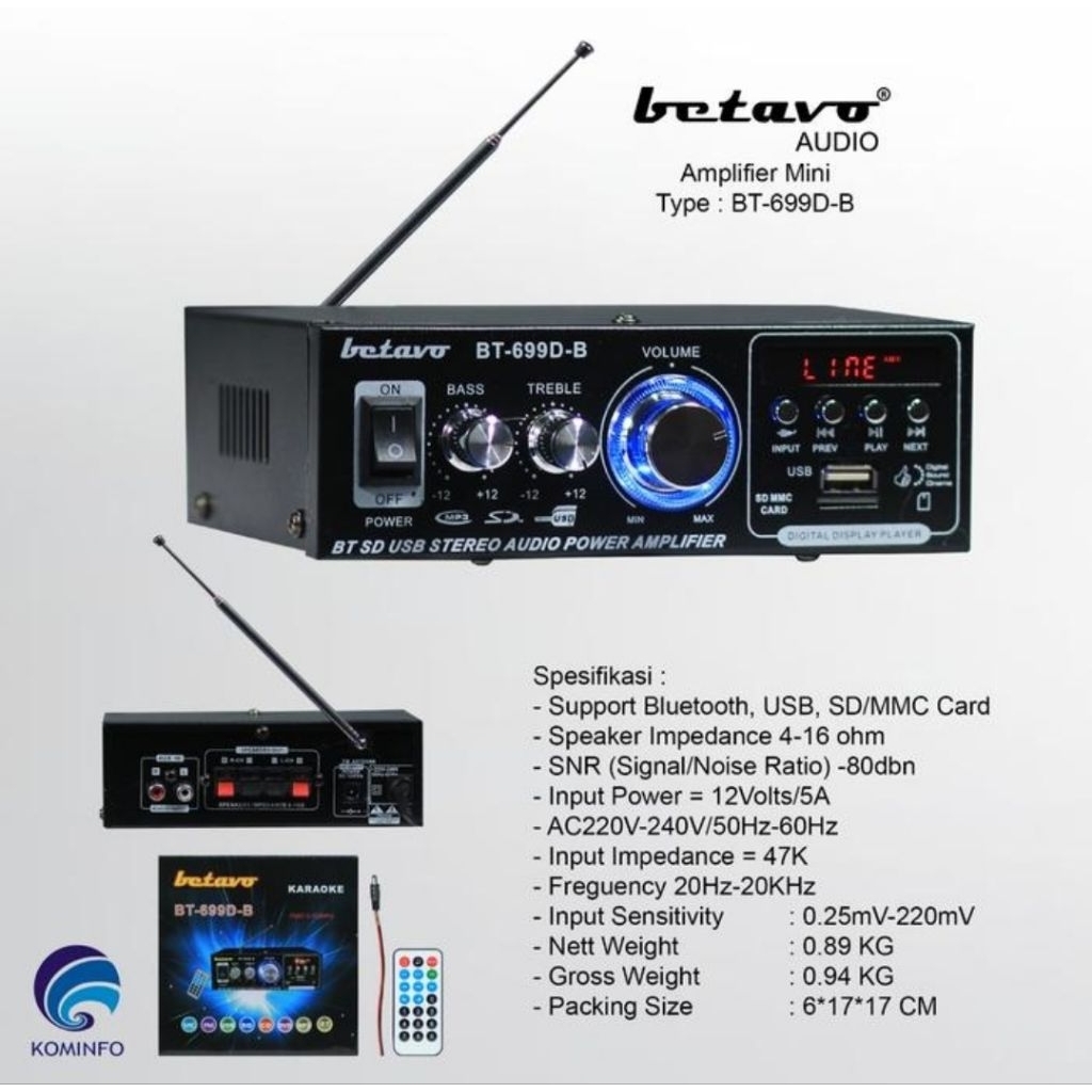 Betavo Ampli mini BT 699DB profesional mini amplifier ampli bluetooth mini ampli BT